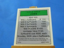 Jaws Monopoly Surfing Surf